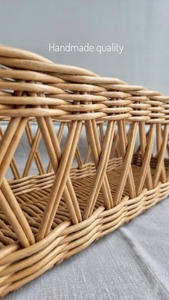 <b>Square</b> Rattan <b>Basket</b> Diagonal Weave Handmade Eco-Friendly Natural Rattan Storage <b>Baskets</b> Modern Multifunction Artex Green Earth - Product Image 6