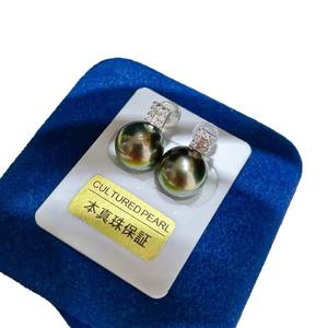 Manufacturer Wholesale 925 Pure <b>Silver</b> Luxury Design <b>Earrings</b> with 8-10mm Basic Flawless Freshwater <b>Pearls</b> Natural Gold Beads - Product Image 5