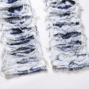 Jeans de Mezclilla Slim Fit Desgastados de Alta Calidad para Hombre, Transpirables, Personalizados, en Venta - Product Image 6