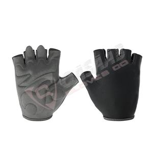 Gants de cyclisme en cuir de qualité supérieure, sur mesure, respirants, à demi-doigts, antidérapants, avec protection en néoprène - Product Image 5