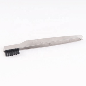 Juego de Pinzas para Cejas de Acero Inoxidable con Punta Inclinada, Hechas a Mano, de Lujo, con Mango Antiestático, Duradero y Cómodo, y Cepillos para Cejas - Product Image 3