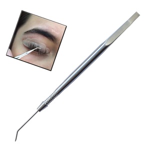 Outils de rehaussement de cils en acier inoxydable à double extrémité 45 degrés, peigne séparateur de cils à pointe lisse, 15 cm, durable et de précision - Product Image 2