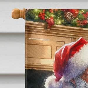 Norfolk Terrier Père Noël Grande Maison Drapeau Multicolore Porche Manches Pôle Décoratif Cour Bannière Tenture Polyester Illustration - Product Image 3