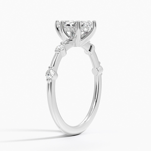 Anillo SOJ 011 con Corte Marquise, Plata 925, Aimee, Halo Oculto, Moissanita, Anillo de Compromiso y Boda, 2ct, Color D, VVS1, Certificado GRA, Rodio - Product Image 2