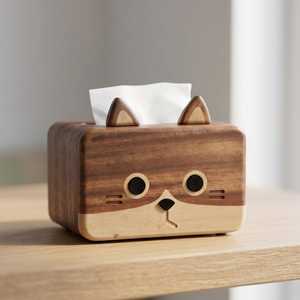 Porte-boîte à mouchoirs de qualité supérieure avec fente frontale, distributeur vertical de serviettes pour salle de bain - Product Image 4