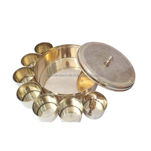 Nhỏ truyền thống handmade Brass thân thiện với môi máy rửa chén an toàn Ấn Độ gia vị <span class=keywords><strong>Masala</strong></span> <span class=keywords><strong>container</strong></span> Box <span class=keywords><strong>Set</strong></span> cho nhà bếp Rana ở nước ngoài - Product Image 2