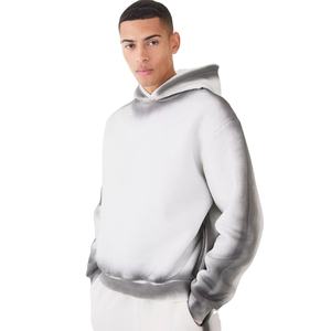 เสื้อมีฮู้ดของผู้ชายเสื้อมีฮู้ดสำหรับล้างเป็นกรดเสื้อแนวสตรีทโอเวอร์ไซส์ผ้าซักโลโก้ได้ตาม2025 - Product Image 1