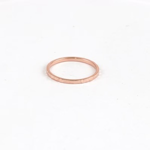 Coszcalt Exports 925 Sterling Silver Rose Gold Plated Hammered Stacking <b>Ring</b> for Women & <b>Men</b> Minimalist Anniversary Jewelry - Product Image 4