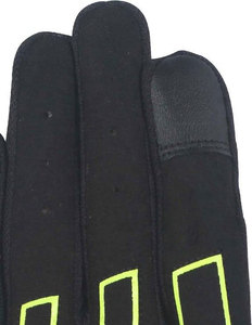 Gants de cyclisme Daizen Star à doigts entiers, respirants, enduits de polyuréthane, impression numérique, fermeture auto-agrippante, unisexe, noir et vert lime - Product Image 2