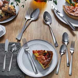 Juego de Cubiertos de Acero Inoxidable Plateado, 5 Piezas, con Diseño Floral, Cuchara, Tenedor y Cuchillo, Suministros para Restaurantes, Larga Duración, Calidad - Product Image 6