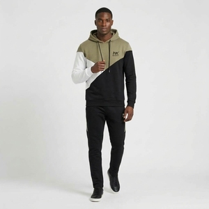 Mens Solid <b>Hoodie</b> Tracksuit Set Black Olive Green <b>White</b> Sportswear Jogger Set 100% Cotton Fleece Breathable Quick Dry - Product Image 1