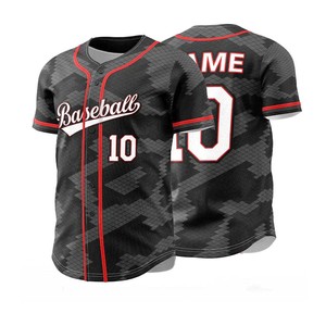 Impression par transfert thermique, design personnalisé sur toute la surface, maillot de baseball élégant, nouveau design, maillot de baseball de haute qualité, best-seller - Product Image 3