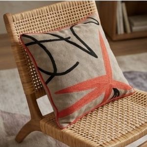 Productos Más Vendidos: Funda de Cojín Cuadrada Moderna con Patrón Abstracto Bordado en Rojo y Gris para Decoración del Hogar - Product Image 5