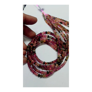 Cuentas Redondas Lisas de Turmalina Natural, Cuentas Sueltas de Piedras Preciosas para la Fabricación de Joyas, Collares y Pulseras - Product Image 1