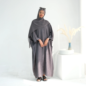 Eid Djellaba <b>Modest</b> Muslim Dresses for Women Ramadan Dubai Hijab Abaya Islam Party Kaftan Robe Elegant Turkey Gown Jalabiya <b>Set</b> - Product Image 6