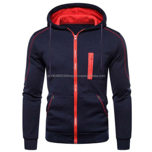 เสื้อฮู้ดมีซิปสำหรับผู้ชายเสื้อฮู้ดสวมหัวสีสันสดใส - Product Image 4