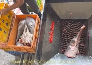 Broyeur de déchets de poisson de luxe et élégant, machine à double arbre semi-automatique, solution de traitement électrique pour l'industrie - Product Image 4