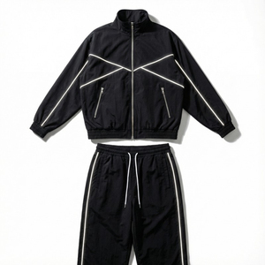 Ensemble de survêtement coupe-vent léger imprimé pour homme, 2 pièces, idéal pour l'automne, avec logo personnalisé – Fournisseur Premium - Product Image 3