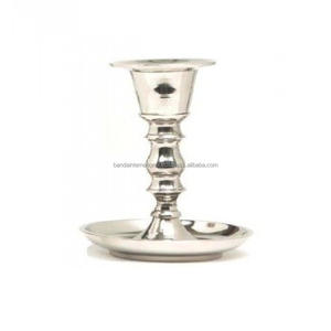 Portavelas cónico de aluminio con acabado de níquel para decoración de iluminación del hogar otros candelabros linternas y tarros de velas - Product Image 5