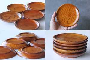 Luxurious Wooden Dinner Plate <b>Set</b> Classic Design Handmade Food Grade Polished Customized Logo Packing Multi-Purpose - Product Image 4