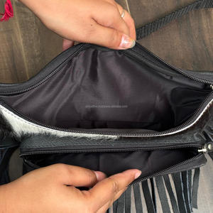 Riñoneras genuinas de diseñador de lujo, riñonera con flecos de cuero de vaca mecanizada a mano, riñonera con bolsillo en la cadera, cinturón para Unisex - Product Image 6