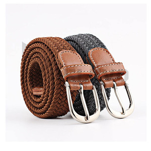 Relevo Industry Striped <b>Braided</b> Casual Belt With Silver Pin Buckle Durable Adjustable Men's Fashion <b>Accessory</b> - Product Image 6