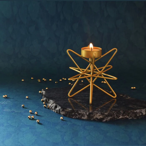 Portavelas de Metal Resistente Hecho a Mano con Forma Personalizada de Cultura Tribal para Decoración del Hogar - Product Image 1