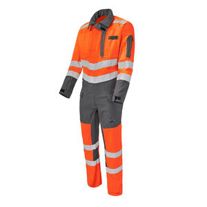 <b>Men's</b> Red Reflective <b>Work</b> Coverall Cotton Industrial Safety Uniform High Visibility Long Sleeve Protective <b>Overalls</b> Anti-shrink - Product Image 5