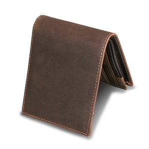 Cartera Corta de Cuero Vacuno Auténtico Crazy Horse Hecha a Mano de Estilo Simple para Hombre, Cartera de Cuero Vacuno Genuino - Product Image 4