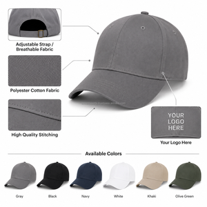 Gorras de Béisbol para Mujer al por Mayor, Tela de Sarga de Poliéster y Algodón, Ligeras, Ajustables, con Hebilla Metálica, Personalizables, para las Cuatro Estaciones - Product Image 2