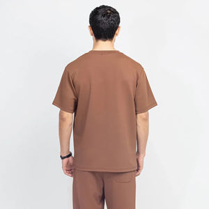 T-shirt pour homme de qualité supérieure, 100% coton tricoté, coupe classique, épaules tombantes, couleur unie, impression personnalisée sur écran - Product Image 2