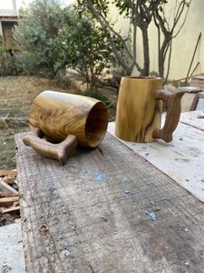 Taza de Madera Rústica Hecha a Mano, Taza de Café de Madera Maciza Natural, Vajilla Ecológica para Cocina y Comedor - Product Image 2