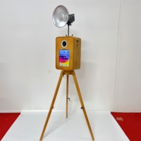 Photomaton pliable en bois pour iPad, idéal pour la location lors de mariages, fêtes, anniversaires et rassemblements
