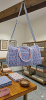 Magnifique sac de voyage Le Souvenirs, décontracté, luxueux, sportif, fait main, imprimé floral, en coton, grande capacité, durable