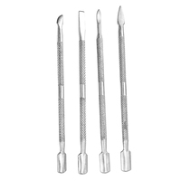 Nouveau Kit de Manucure et de Soin 4-en-1 Tendance, Double Embout, en Acier Inoxydable de Qualité Médicale, Durable, avec Repousse-Cuticules Multi-Têtes