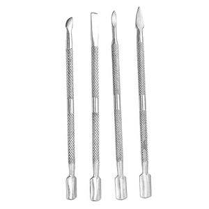 New Trendy 4-in-1 Dual-Ended Durable Stainless Steel Manicure Grooming Kit Multi-Head Cuticle Pusher Set For Professional Use - Product Image 1