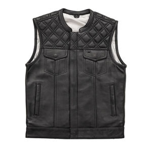 Gilet en cuir personnalisé pour homme, sans manches, imprimé sur mesure, vente chaude, design personnalisé, gilet en cuir d'hiver pour homme, nouvelle arrivée, prix de gros, sur mesure - Product Image 1