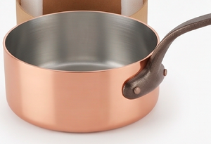 Copper Sauce <b>Pan</b> Stainless Steel Lining Zinc Alloy <b>Handle</b> Heat Resistant For Gas Use And Induction Cooker Use - Product Image 6