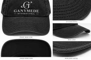 Casquette de baseball en jean noir délavé avec logo personnalisé, broderie 3D, 6 panneaux, réglable, pour les voyages et les activités de plein air - Product Image 6