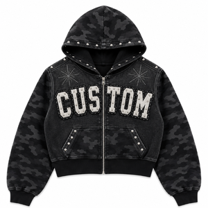 Sudadera con Capucha Extra Grande de Algodón Grueso Estilo Y2K Personalizada, Fábrica OEM ODM - Product Image 3