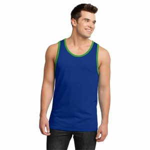 Camiseta sin mangas acanalada personalizada para hombre, cuello redondo, chaleco liso, camiseta interior básica de algodón, ropa deportiva informal para fitness - Product Image 5