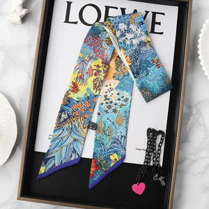 ผ้าพันคอผ้าไหมลายทวิลล์ริบบิ้นยาวสำหรับตกแต่งกระเป๋า ลายซัมเมอร์นิวฮอร์ส ซีเคร็ตการ์เดน สำหรับผู้หญิง ขายดี - Product Image 6