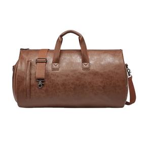 Sac de sport en cuir véritable Sangle réglable Sac à main imperméable Extra Large Weekender Hiking Trip Shoes Compartment - Product Image 3