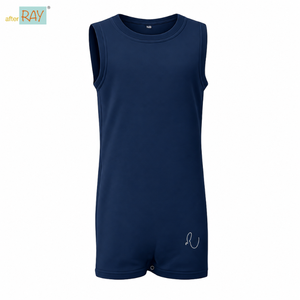 Combinaison adaptative sans manches pour enfants avec fermeture éclair |   Vêtements inclusifs en coton biologique extensible, respirant et adaptés aux sens des enfants de 3 à 16 ans - Product Image 1