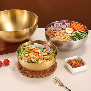 ชามสลัดสไตล์เกาหลีขายดี ชามอาหารเรเมน ชามซุปสแตนเลสสำหรับเตรียมสลัด - Product Image 4