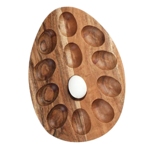 Bandeja para huevos con forma de pollo, soporte para huevos de gallina, bandeja de madera para encimera para la fiesta de Pascua, producto estacional al por mayor de Vietnam - Product Image 3