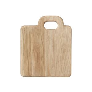 Planche à découper ronde en bois avec poignée pour la cuisine ou le service des repas - Product Image 2