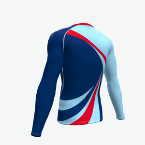 OEM Unisex Men's Long Sleeve MMA Rashguard Sports Shirt Custom Logo Polyester Sublimation Blank <b>Surf</b> Compression Adult Size - Product Image 4