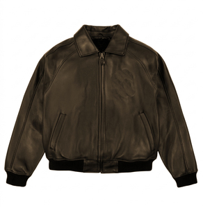 Blouson bomber en cuir PU pour homme, col rabattu, fermeture éclair, couleur unie, style décontracté, pour l'automne - Product Image 2