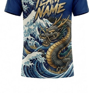 เสื้อเชิ้ตมีฮู้ดแบบครึ่งแขนสั่งทำพิเศษ ผ้าโพลีเอสเตอร์น้ำหนักเบา เสื้อทีม OEM พร้อมชื่อและหมายเลข  ชุดกีฬาแบบซับลิเมชั่น - Product Image 5